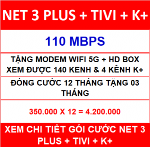 Combo Net 3 Tivi K+ 12 Th