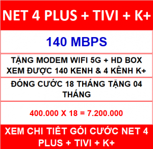 Combo Net 4 Tivi K+ 18 Th