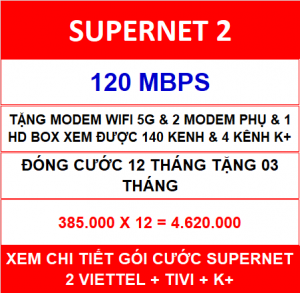 Supernet 2 + Tivi + K+ 12 Th