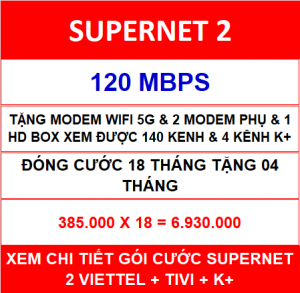 Supernet 2 + Tivi + K+ 18 Th