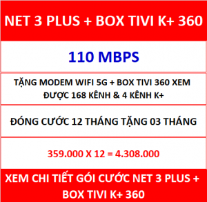 Net 3 Plus Box Tivi K+ 360 12 Th
