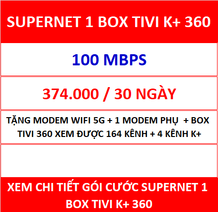 Supernet 1 Box Tivi K+ 360