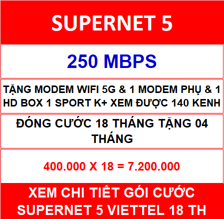 Supernet 5 Viettel 1 Home Wifi 18 Th