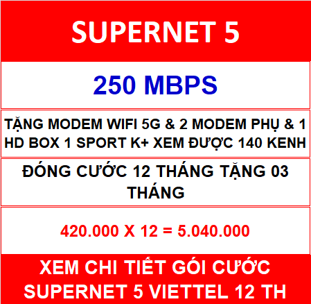 Supernet 5 Viettel 2 Home Wifi 12 Th