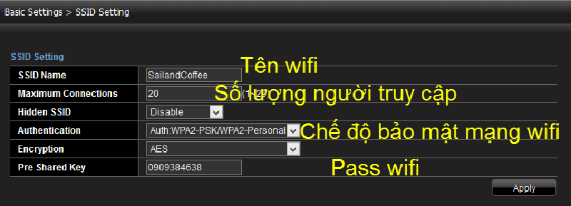 Chuyển trang địa chỉ IP 192.168.1.1 đổi mật khẩu wifi viettel